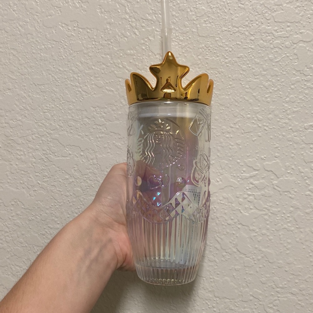 Starbucks 2021 China Release Iridescent Glass Crown Cup